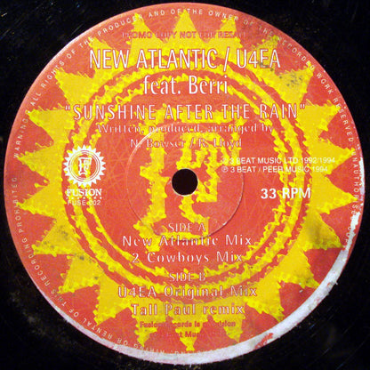 New Atlantic / U4EA (3) Feat. Berri : Sunshine After The Rain (12", Promo)