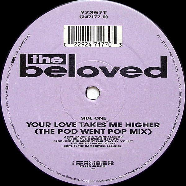 The Beloved : Your Love Takes Me Higher (12", Single)