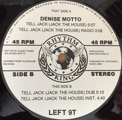 Denise Motto : Tell Jack (Jack The House) (12")