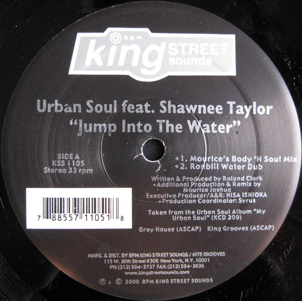 Urban Soul Feat. Shawnee Taylor : Jump Into The Water (12")