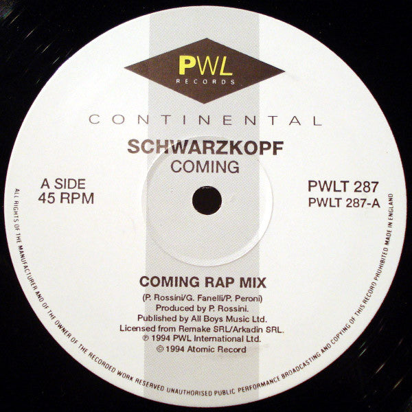 Schwarzkopf : Coming (12")