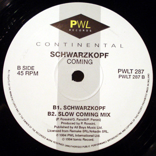 Schwarzkopf : Coming (12")