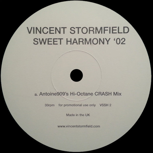 Vincent Stormfield : Sweet Harmony '02 (12", Promo)