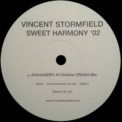 Vincent Stormfield : Sweet Harmony '02 (12", Promo)