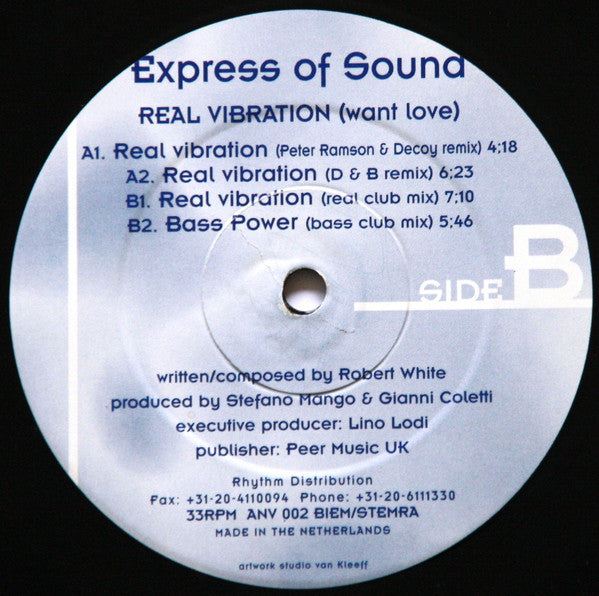 Express Of Sound : Real Vibration (Want Love) (12")