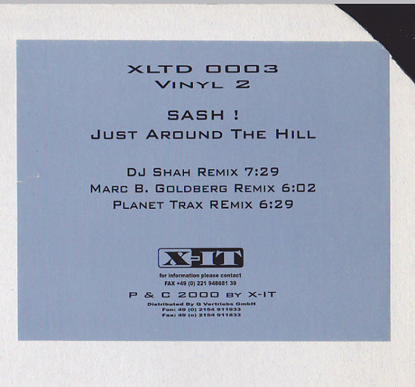 Sash! : Just Around The Hill (Vinyl 2) (12")