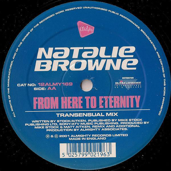 Natalie Browne : From Here To Eternity (12")