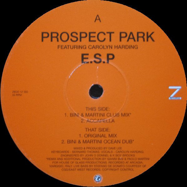 Prospect Park Featuring Carolyn Harding : E.S.P (12")