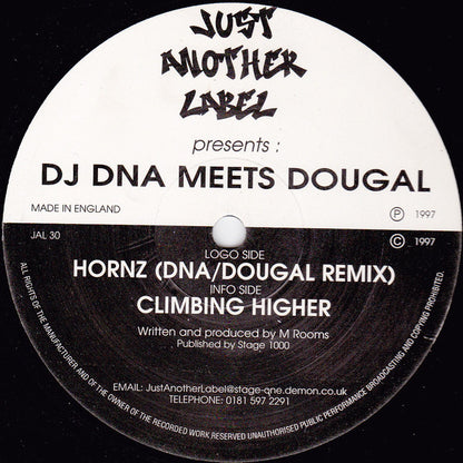 DJ DNA Meets Dougal* : Hornz / Climbing Higher (12")