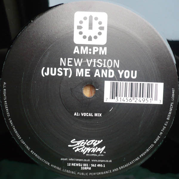 New Vision : (Just) Me And You (12", S/Sided, Promo)