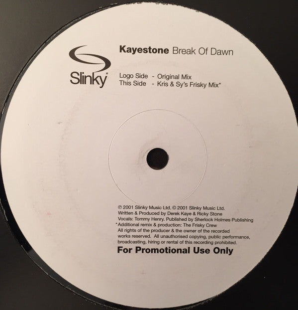 Kayestone : Break Of Dawn (12", Promo)