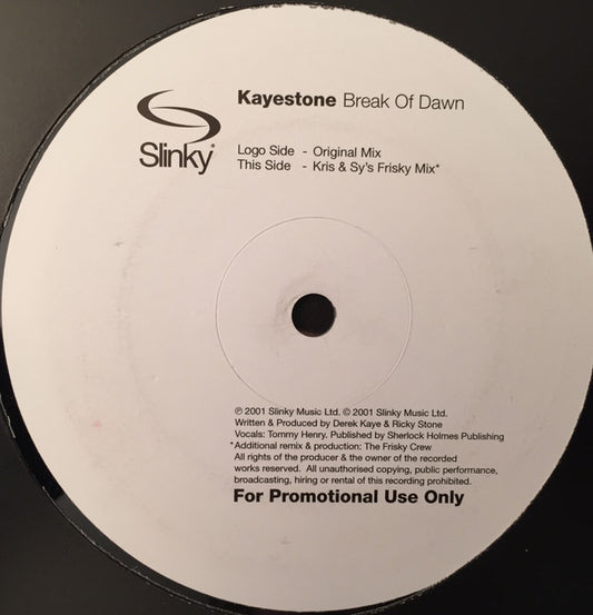 Kayestone : Break Of Dawn (12", Promo)