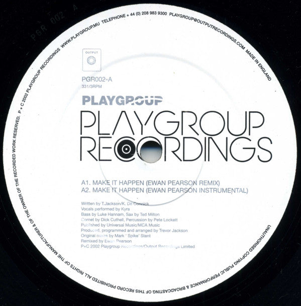 Playgroup : Make It Happen - Ewan Pearson + Zongamin Remixes (12")