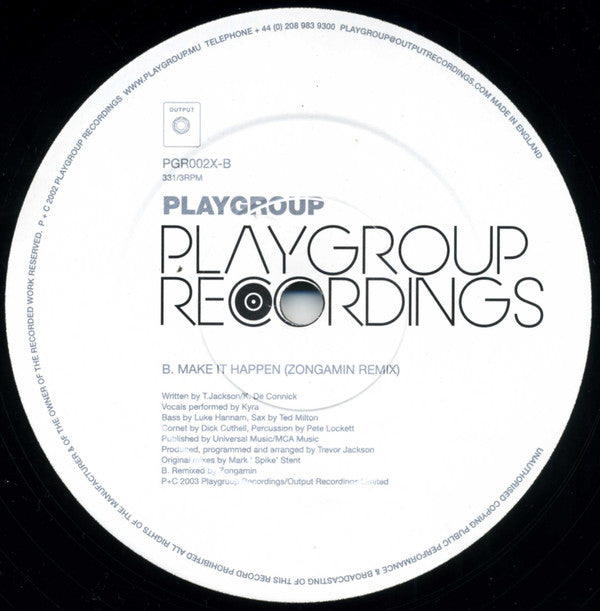 Playgroup : Make It Happen - Ewan Pearson + Zongamin Remixes (12")