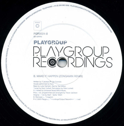 Playgroup : Make It Happen - Ewan Pearson + Zongamin Remixes (12")