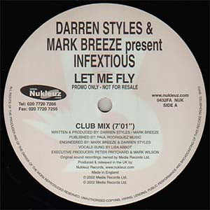 Darren Styles & Mark Breeze* Present Infextious : Let Me Fly (12", Promo)