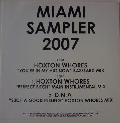 Hoxton Whores, D.N.A (3) : Miami Sampler 2007 (12", Smplr)