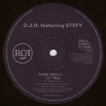 D.J.H. Featuring Stefy* : Think About... (12")
