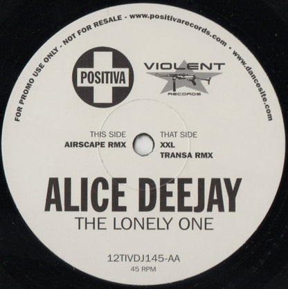 Alice Deejay : The Lonely One (12", Promo)