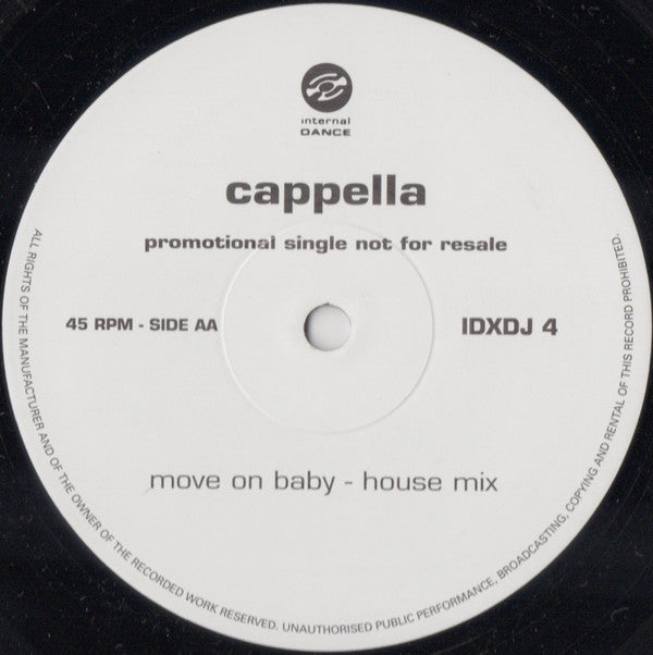 Cappella : Move On Baby (2x12", Single, Promo)