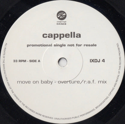 Cappella : Move On Baby (2x12", Single, Promo)