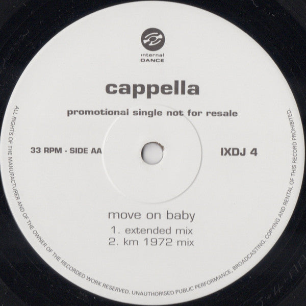 Cappella : Move On Baby (2x12", Single, Promo)