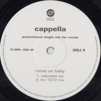 Cappella : Move On Baby (2x12", Single, Promo)