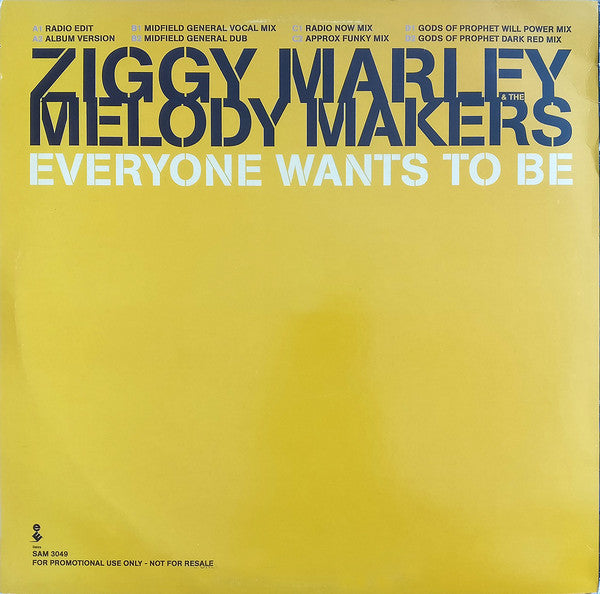 Ziggy Marley And The Melody Makers : Everyone Wants To Be (2x12", Promo)