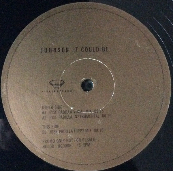 Johnson : It Could Be (Jose Padilla Mixes) (12", Promo)