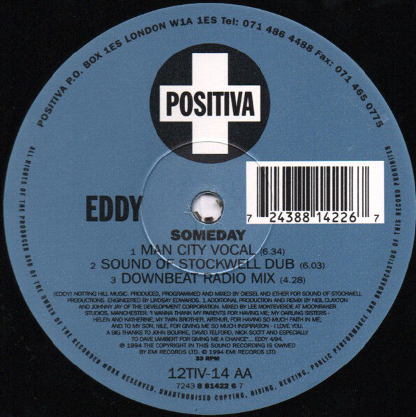 Eddy : Someday (12", Single)