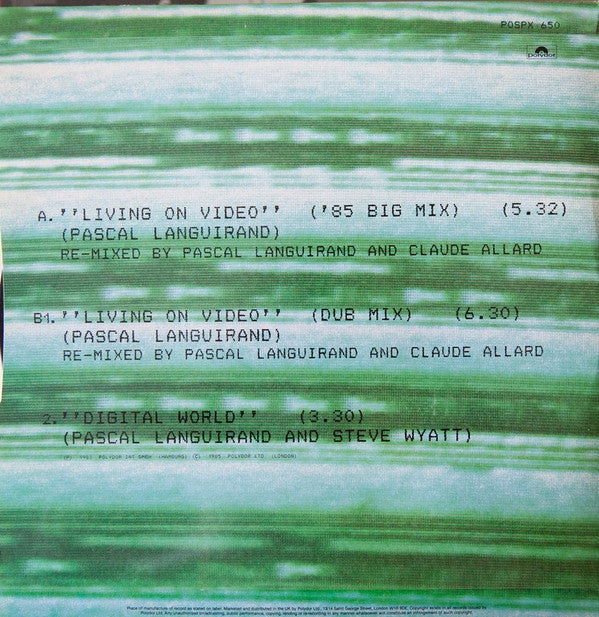 Trans X* : Living On Video ('85 Big Mix) (12")