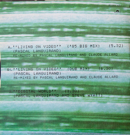 Trans X* : Living On Video ('85 Big Mix) (12")