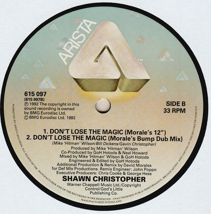 Shawn Christopher : Don't Lose The Magic (12")