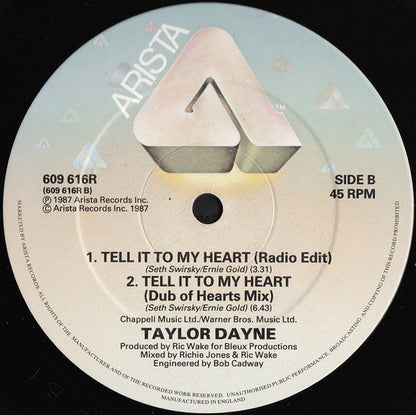 Taylor Dayne : Tell It To My Heart (House Of Hearts Mix) (12", Single, M/Print)
