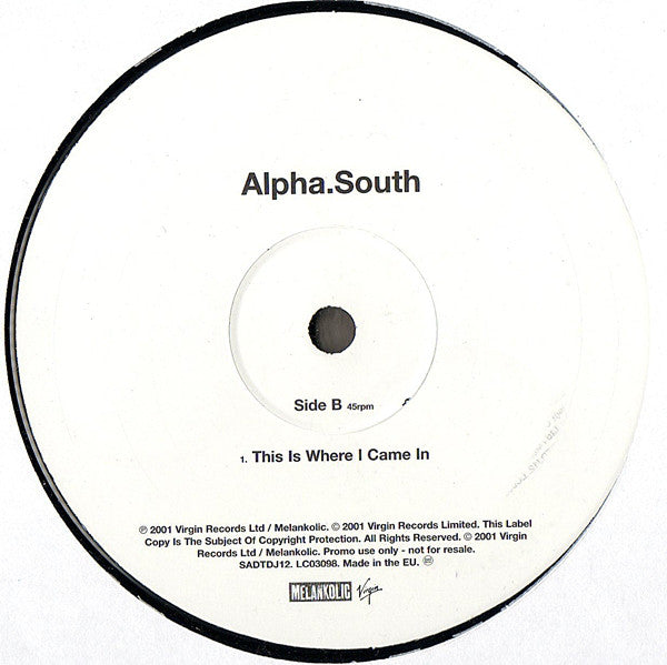 Alpha : South (12", Promo)