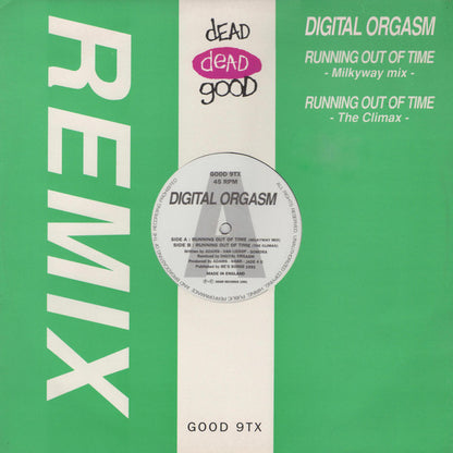 Digital Orgasm : Running Out Of Time (Remix) (12", Single, Die)
