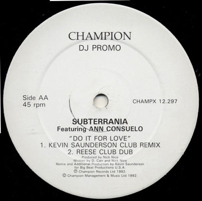 Subterrania Featuring Ann Consuelo : Do It For Love (12", Promo)
