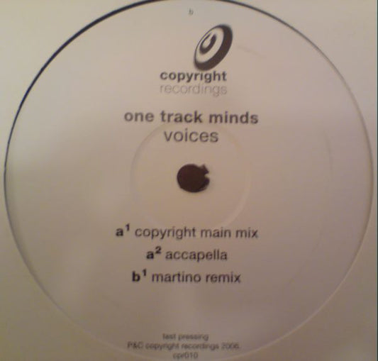 One Track Minds : Voices (12", TP)