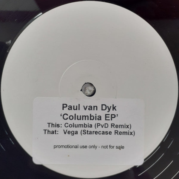 Paul van Dyk : Columbia EP (12", EP, Promo, W/Lbl, Sti)
