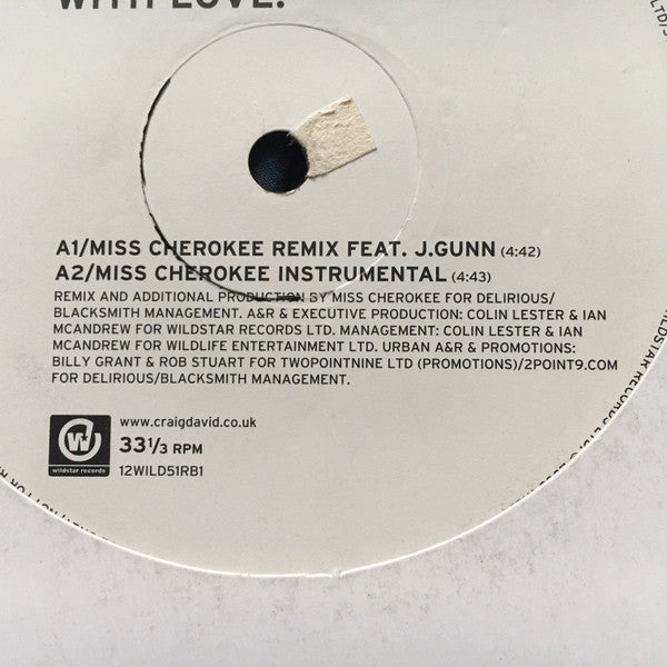 Craig David : World Filled With Love (12", Promo)