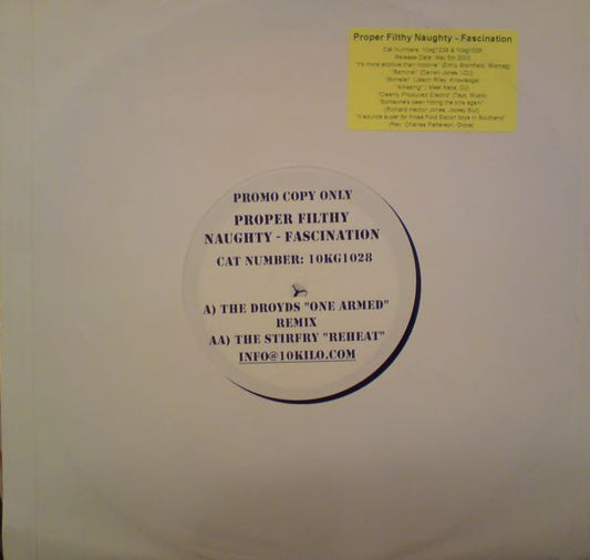 Proper Filthy Naughty : Fascination (10", Promo)