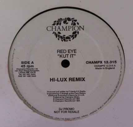 Red Eye (2) : Kut It (12", Promo)