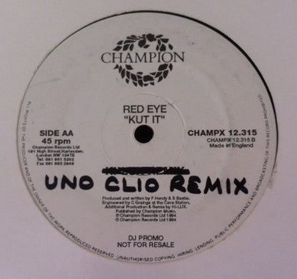 Red Eye (2) : Kut It (12", Promo)