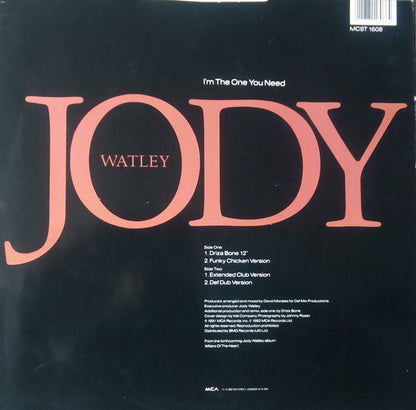 Jody Watley : I'm The One You Need (12")