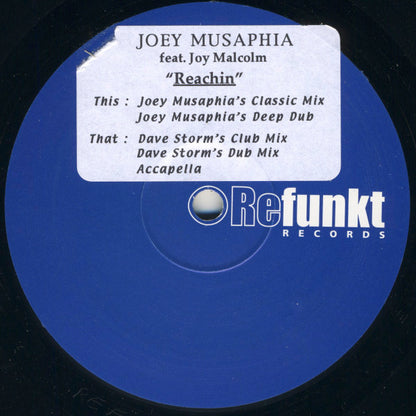 Joey Musaphia feat. Joy Malcolm : Reachin (12", Promo, Sti)