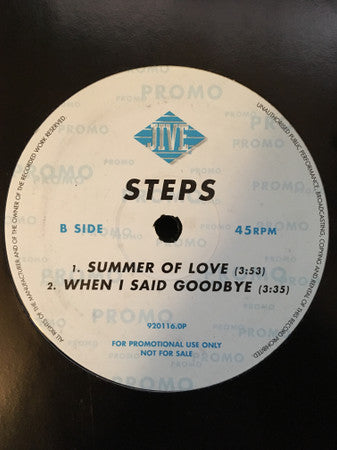 Steps : Summer Of Love / When I Said Goodbye (12", Promo)