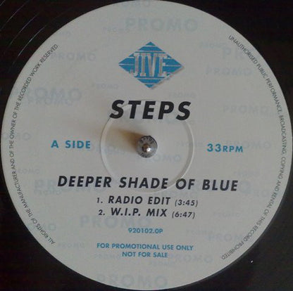 Steps : Deeper Shade Of Blue (12", Promo)