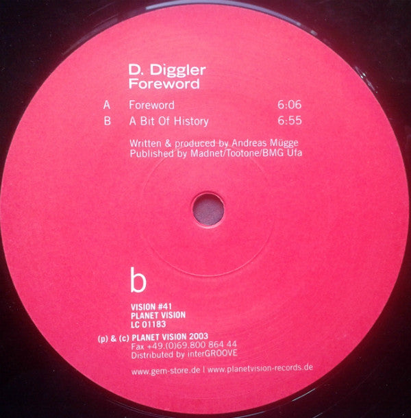 D. Diggler* : Foreword (12")