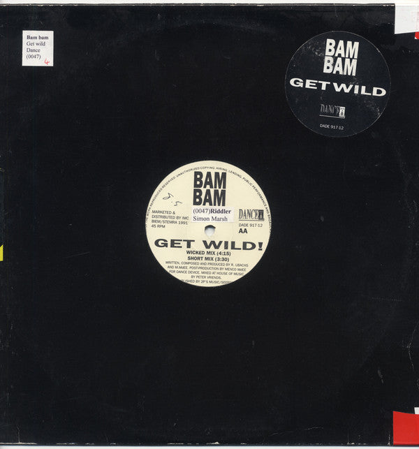 Bam Bam* : Get Wild! (12")