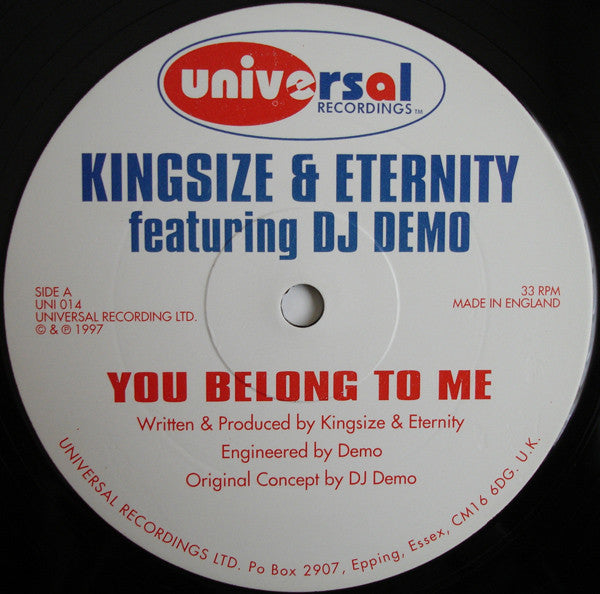 Kingsize & Eternity : You Belong To Me / Rock-A-Jam (12")